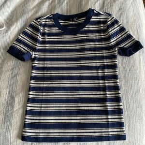 NWT J. Crew Vintage Rib Shrunken T-shirt with Contrast Trim